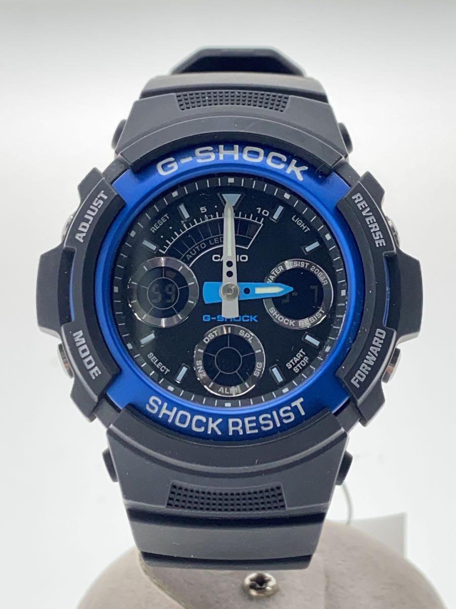 CASIO◆クォーツ腕時計・G-SHOCK/デジアナ/BLK_画像1