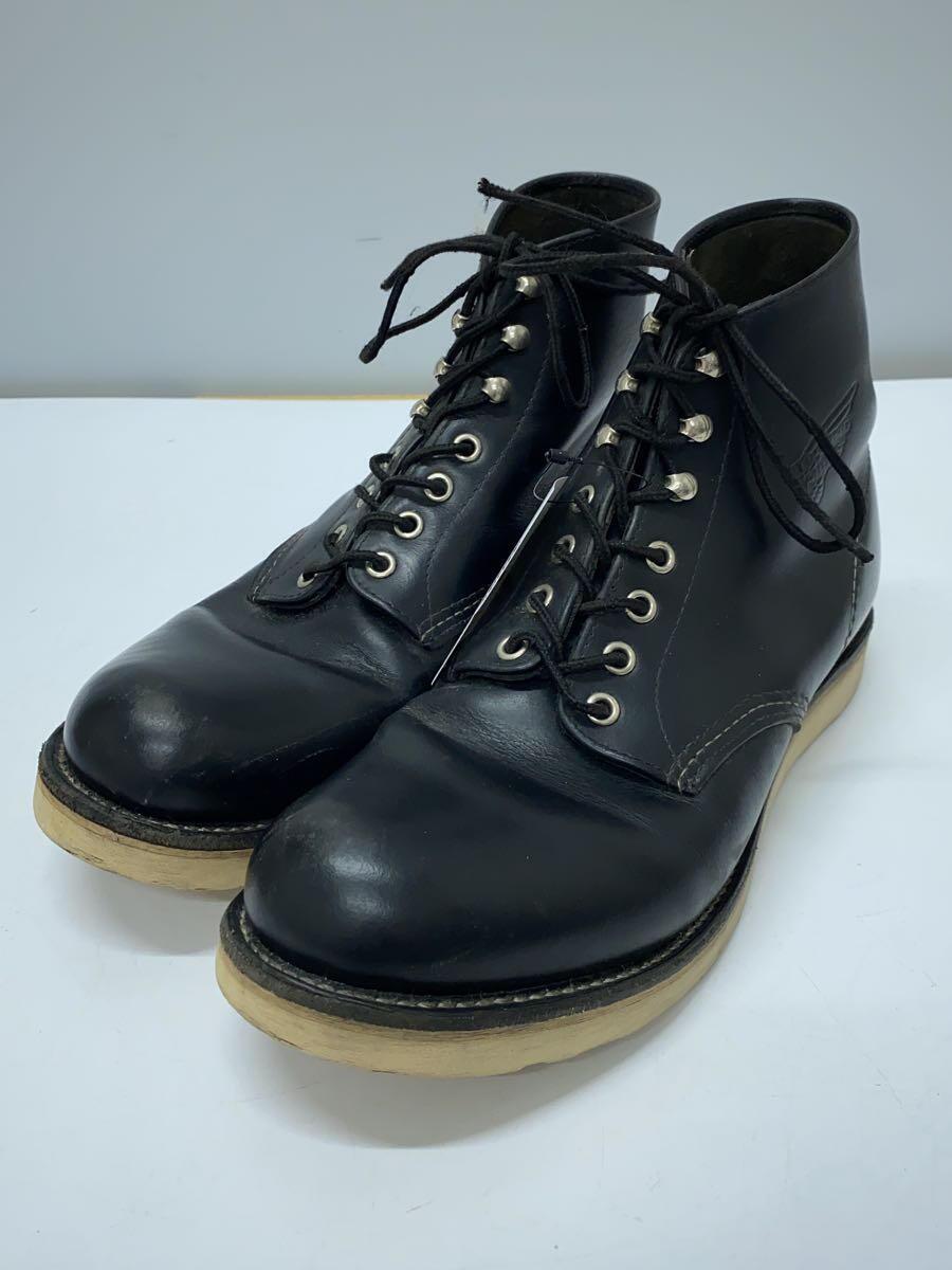 RED WING◆レースアップブーツ/27.5cm/BLK/レザー/8165_画像2