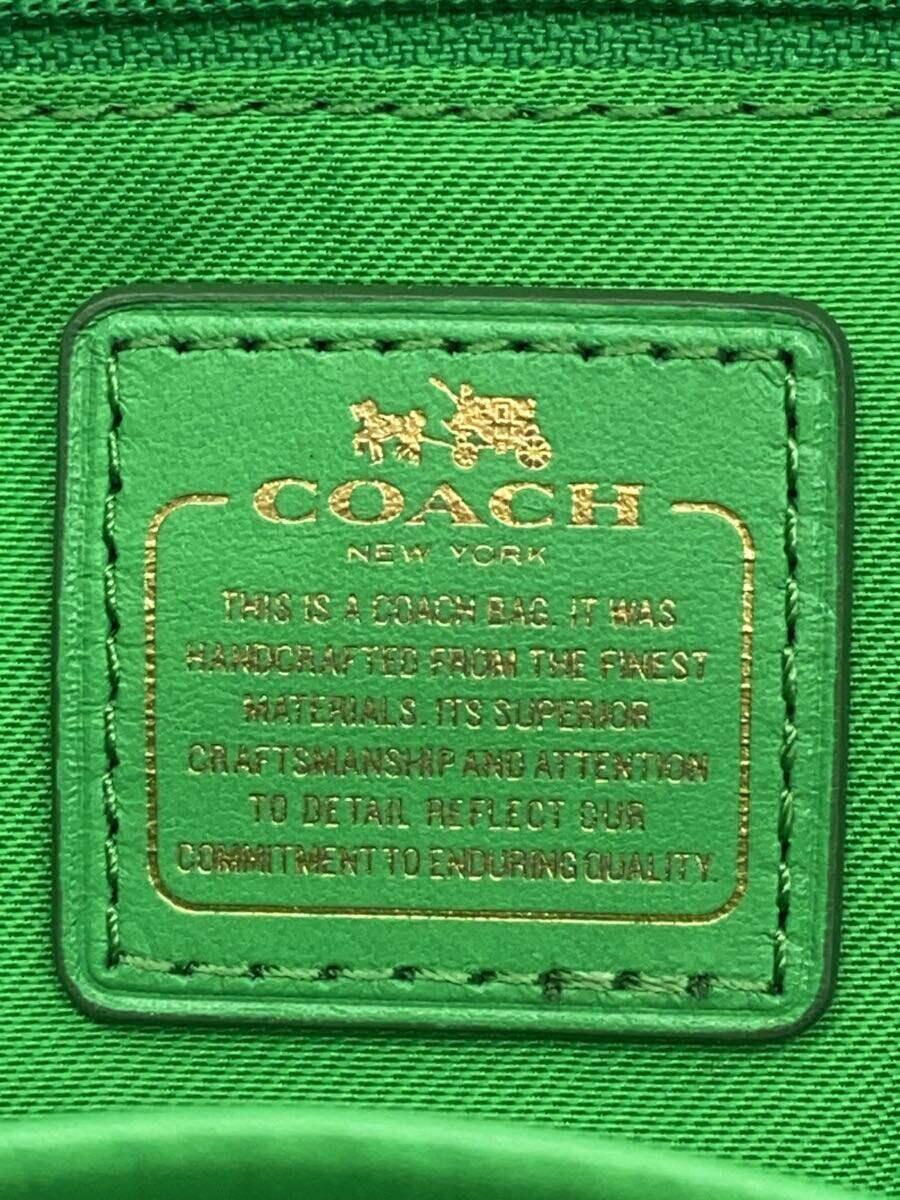 COACH◆ショルダーバッグ/レザー/GRN_画像5