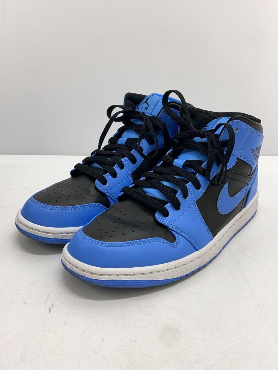 NIKE◆AIR JORDAN 1 MID_エア ジョーダン 1 ミッド/26.5cm/BLU_画像2