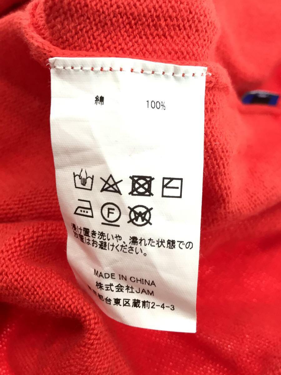 Keboz◆ジップニットシャツ/M/コットン/RED_画像4