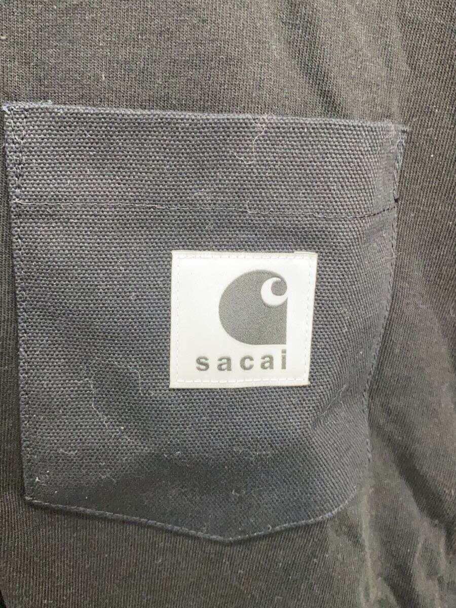 sacai◆Tシャツ/1/コットン/BLK/無地/23-0557S/23AW//_画像3