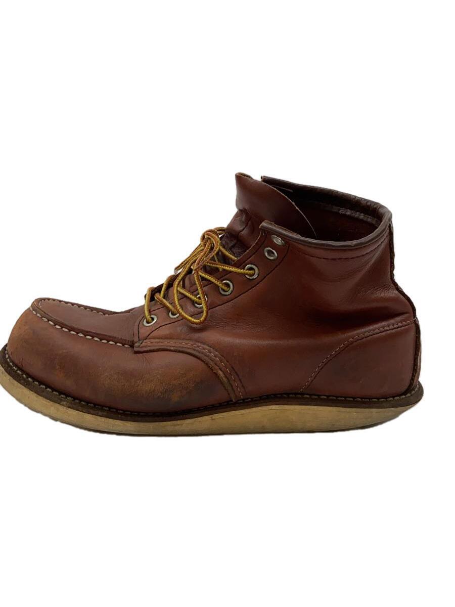 RED WING◆レースアップブーツ/US8/BRW/レザー/9106_画像1