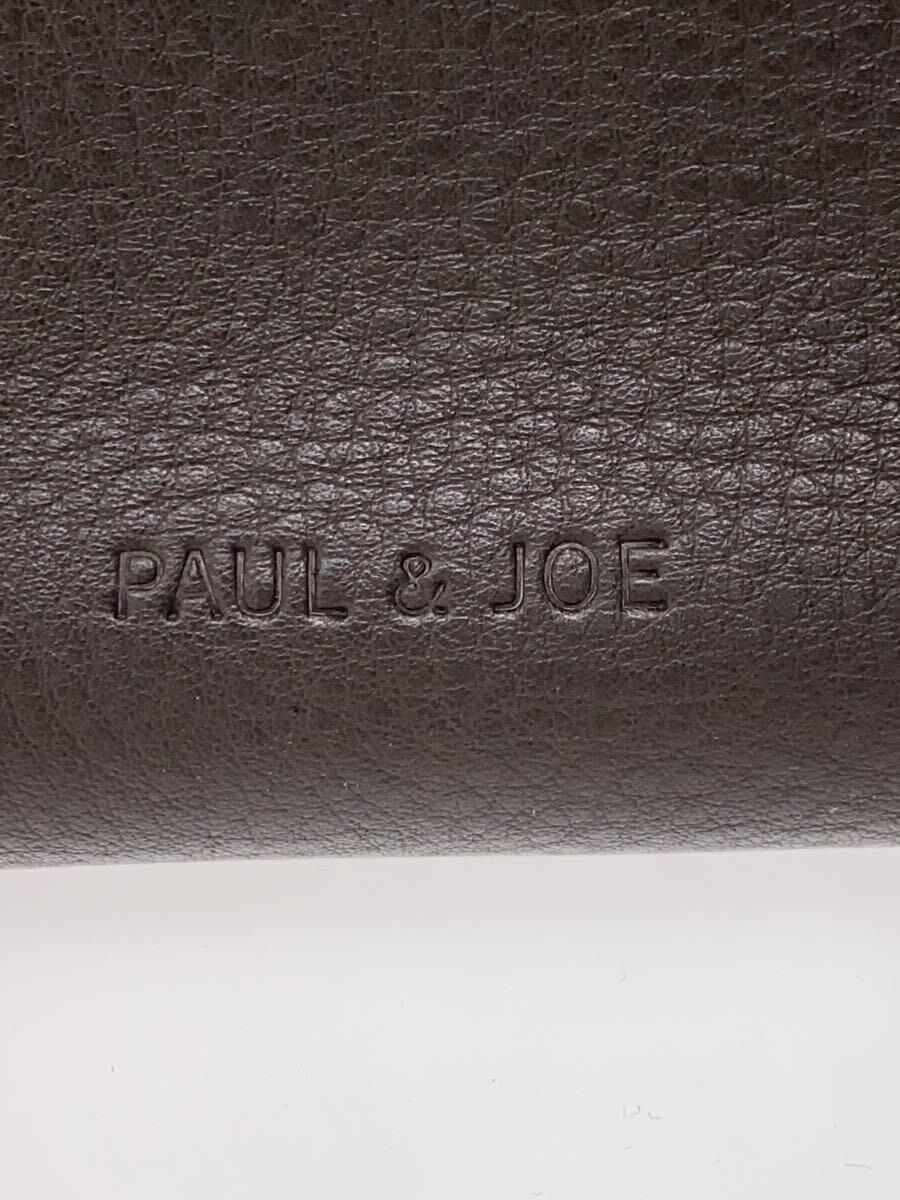 PAUL&JOE◆ワンショルダーバッグ/レザー/BRW/ブラウン/無地_画像5