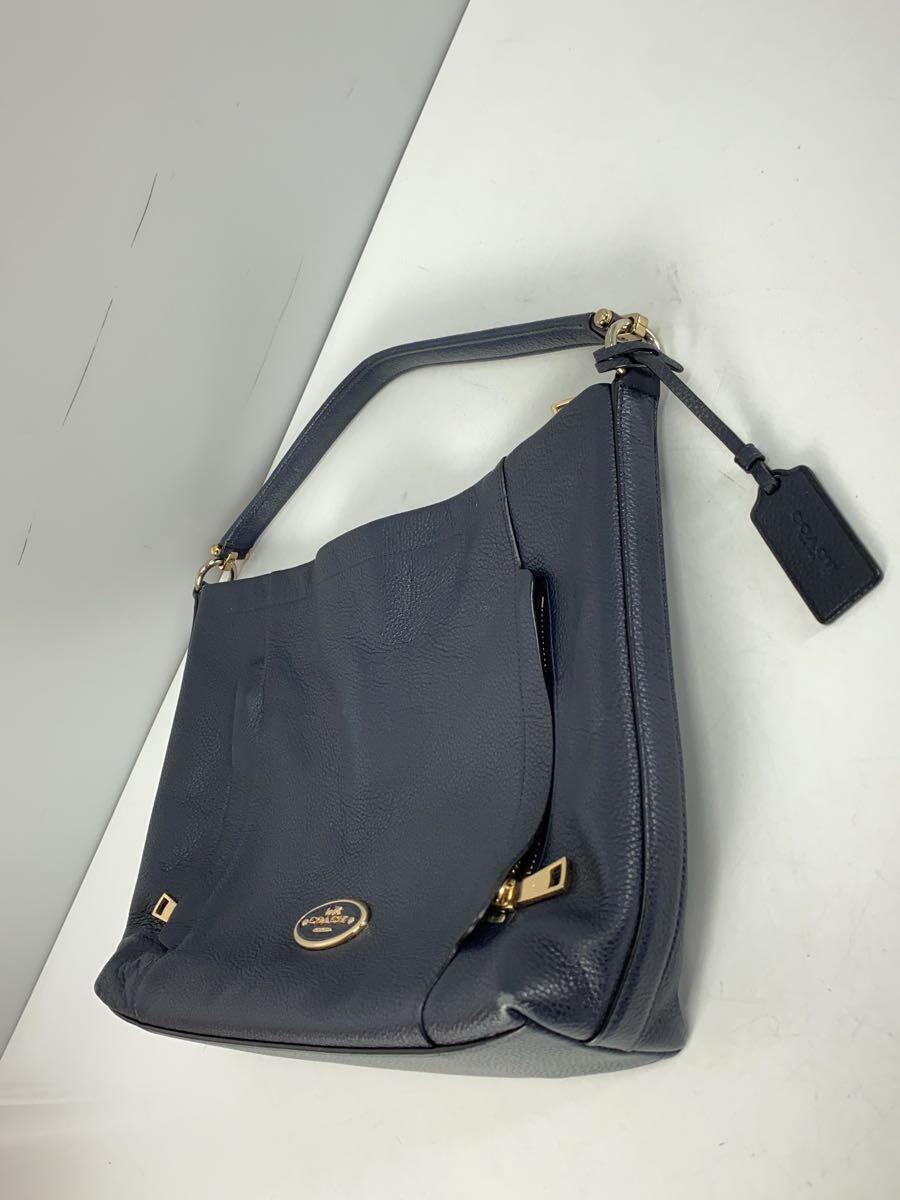 COACH◆ハンドバッグ/レザー/BRD/無地/34312 ショルダーストラップ欠品_画像2