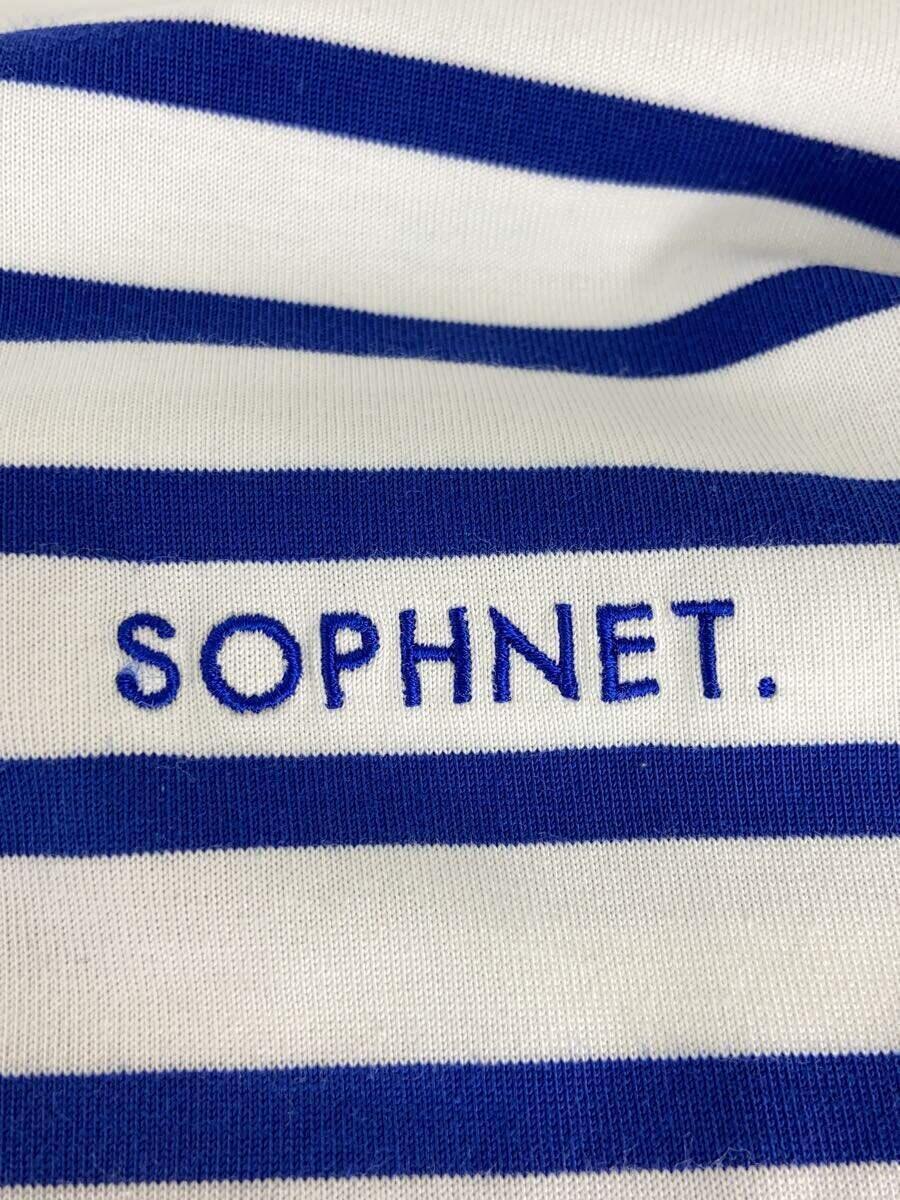 SOPHNET.◆長袖Tシャツ/M/コットン/BLU/ボーダー/SOPH-220067_画像6