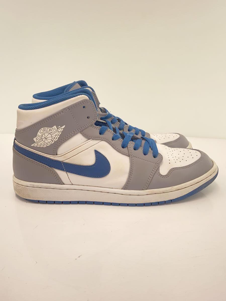 NIKE◆AIR JORDAN 1 MID_エアジョーダン 1 ミッド/28cm/WHT/レザー_画像7