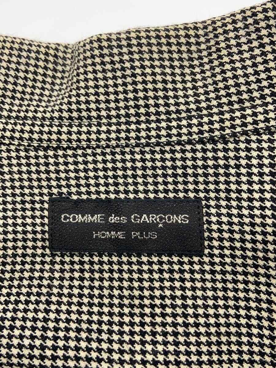 COMME des GARCONS HOMME PLUS◆長袖シャツ/-/ウール/BLK/千鳥格子/PB-050110//_画像3