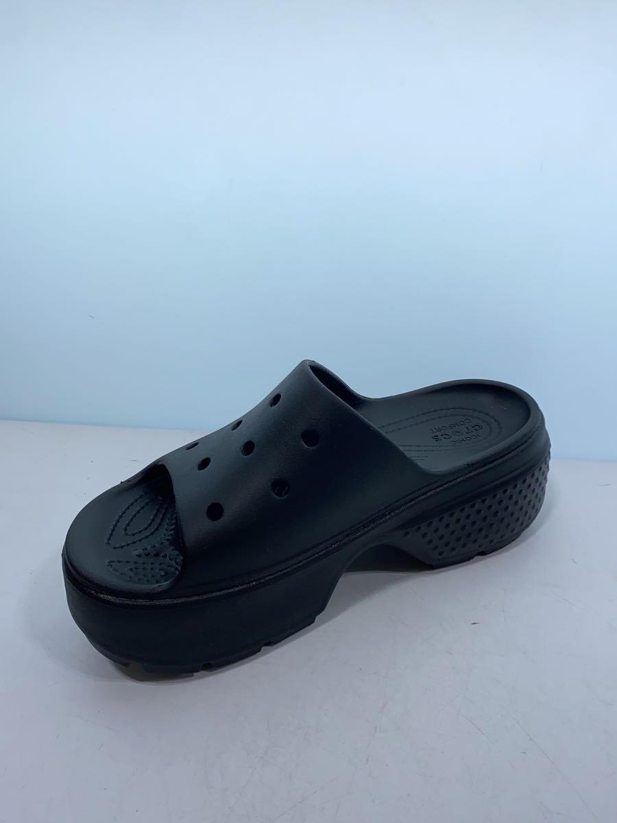 crocs◆サンダル/US7/BLK/厚底/ブラック/靴/黒/美品/_画像8