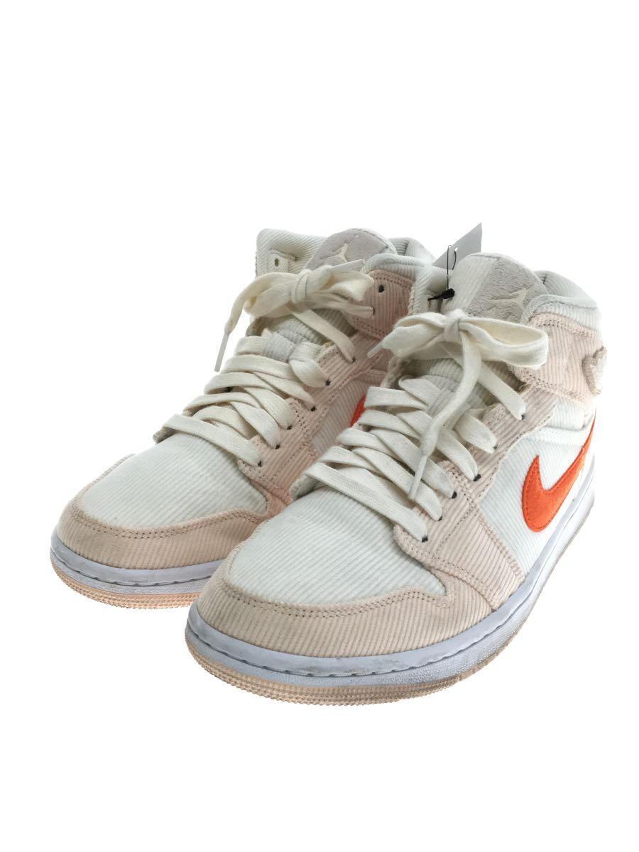 NIKE◆AIR JORDAN 1 MID SE_エアジョーダン 1 ミッド SE/26.5cm/WHT/コーデュロイ//_画像2