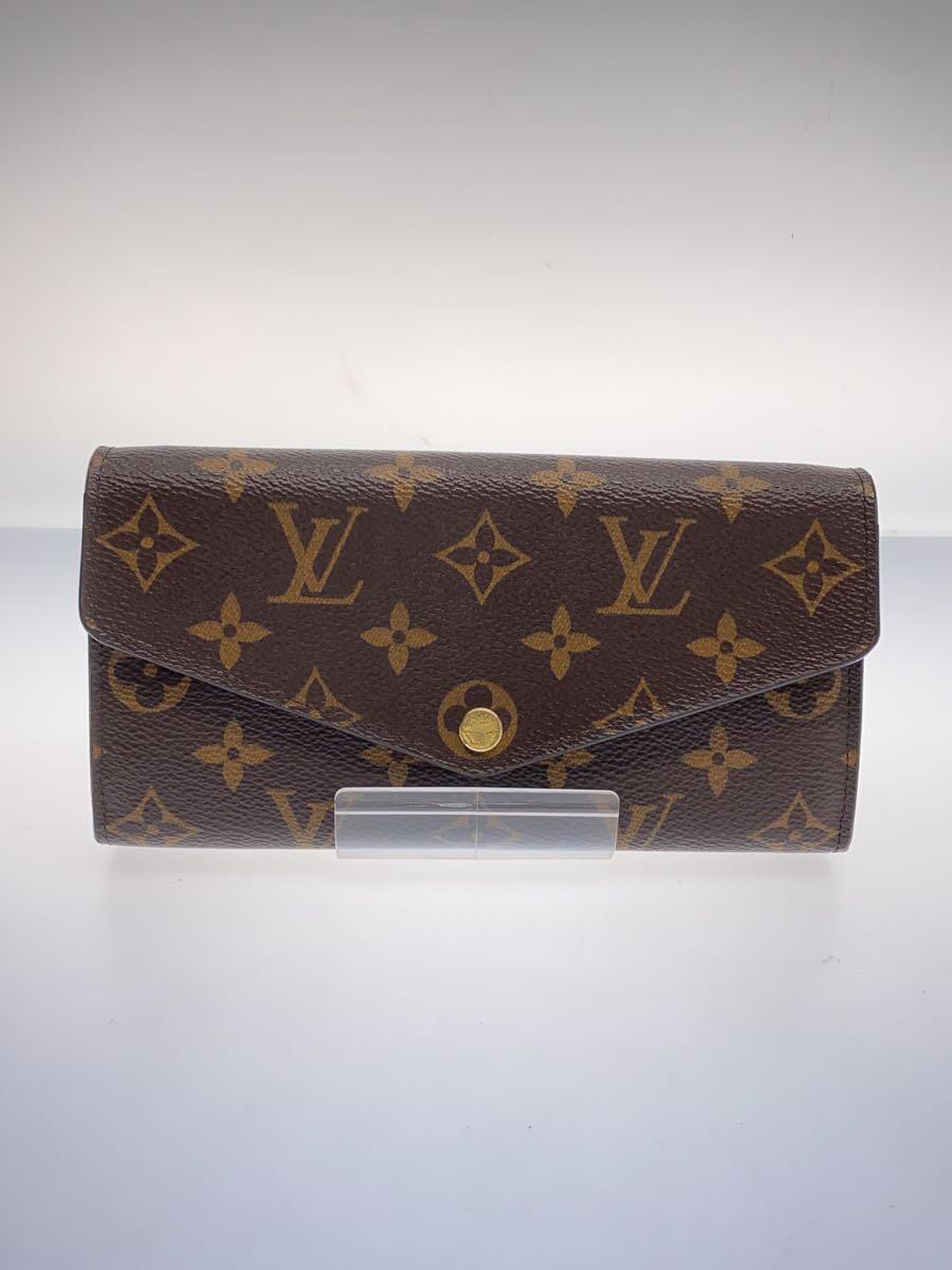 LOUIS VUITTON◆2)ポルト・フォイユ・サラ_モノグラム・キャンバス_BRW_ローズバレリーヌ/PVC/BRW/総柄/レデ_画像1