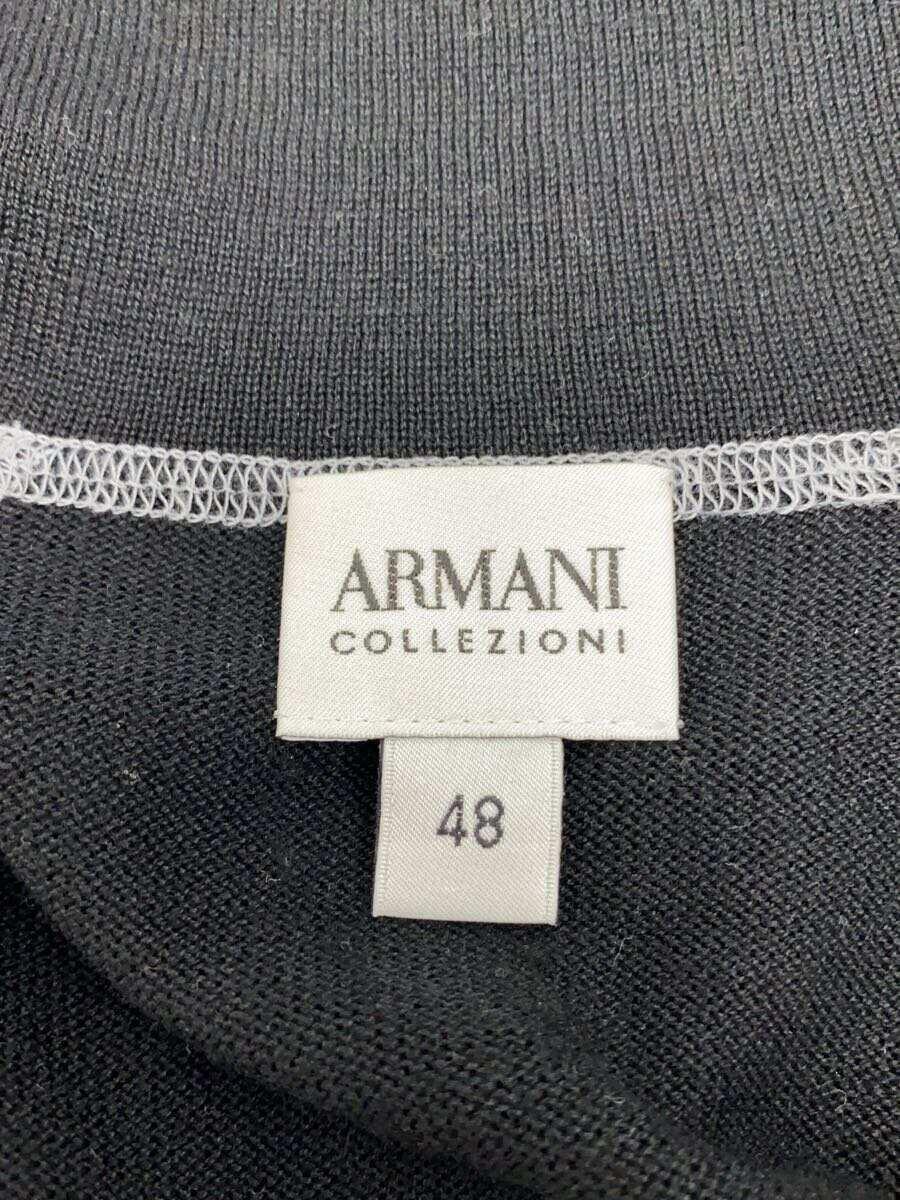 ARMANI COLLEZIONI◆ドライバーズニット/セーター(薄手)/48/シルク/BLK/無地/H51009-08_画像3