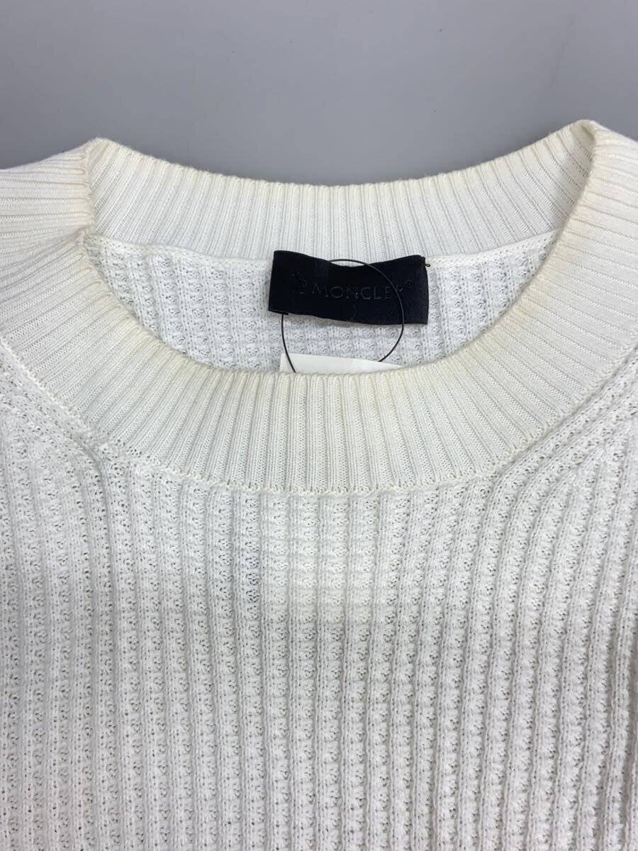 モンクレール 薄手セーター MONCLER◇GIROCOLLO TRICOT/セーター(薄手)/S/コットン/WHT/無地