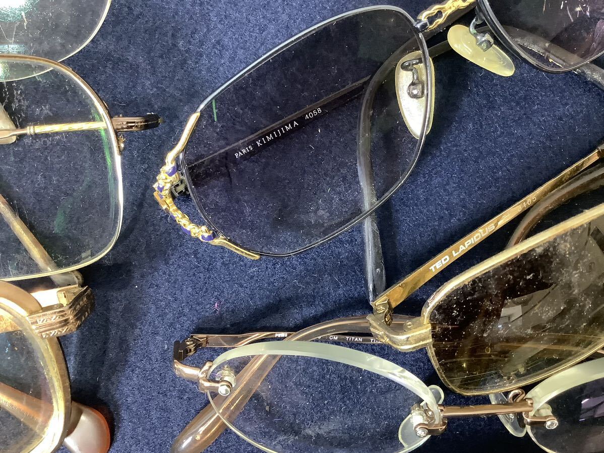  glasses sunglasses summarize large amount 24ps.@ glasses farsighted glasses KIMIJIMA PUMA TED LAPIDUS frame glasses junk MI051706