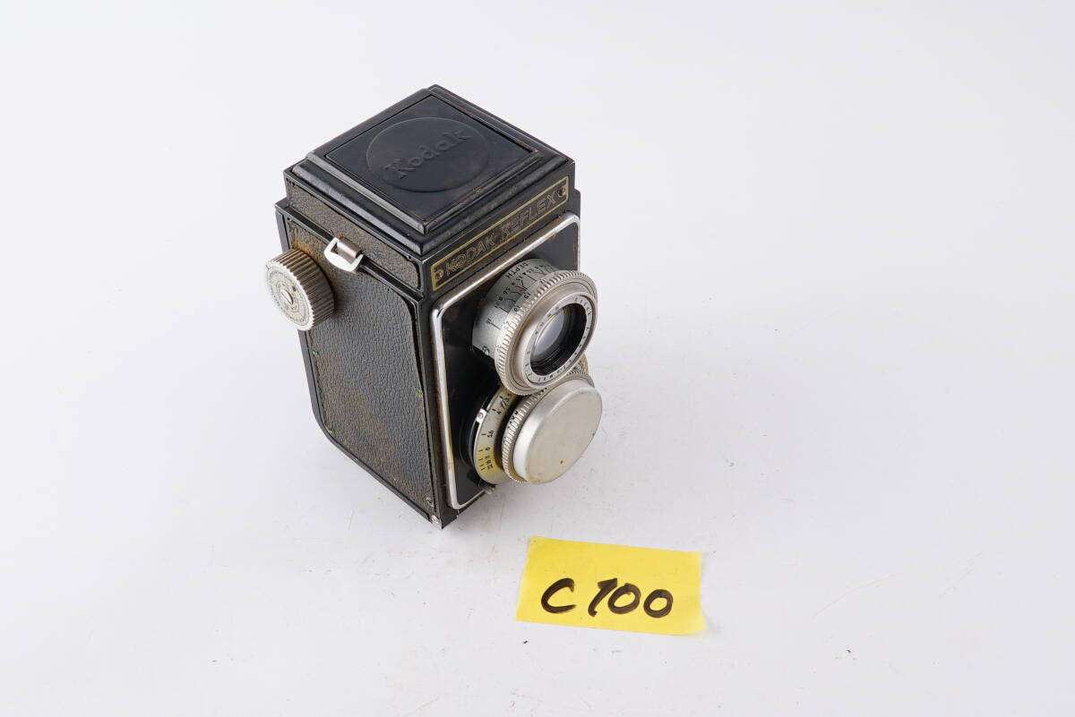 (C100) Kodak Reflex TLR Camera FLASH KODAMATIC SHUTTER 二眼レフ フィルムカメラの画像8