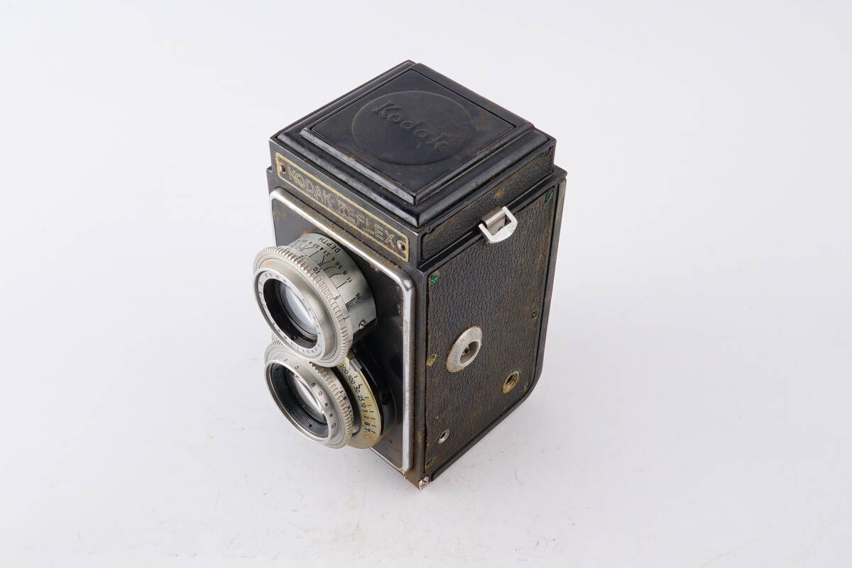 (C100) Kodak Reflex TLR Camera FLASH KODAMATIC SHUTTER 二眼レフ フィルムカメラの画像3