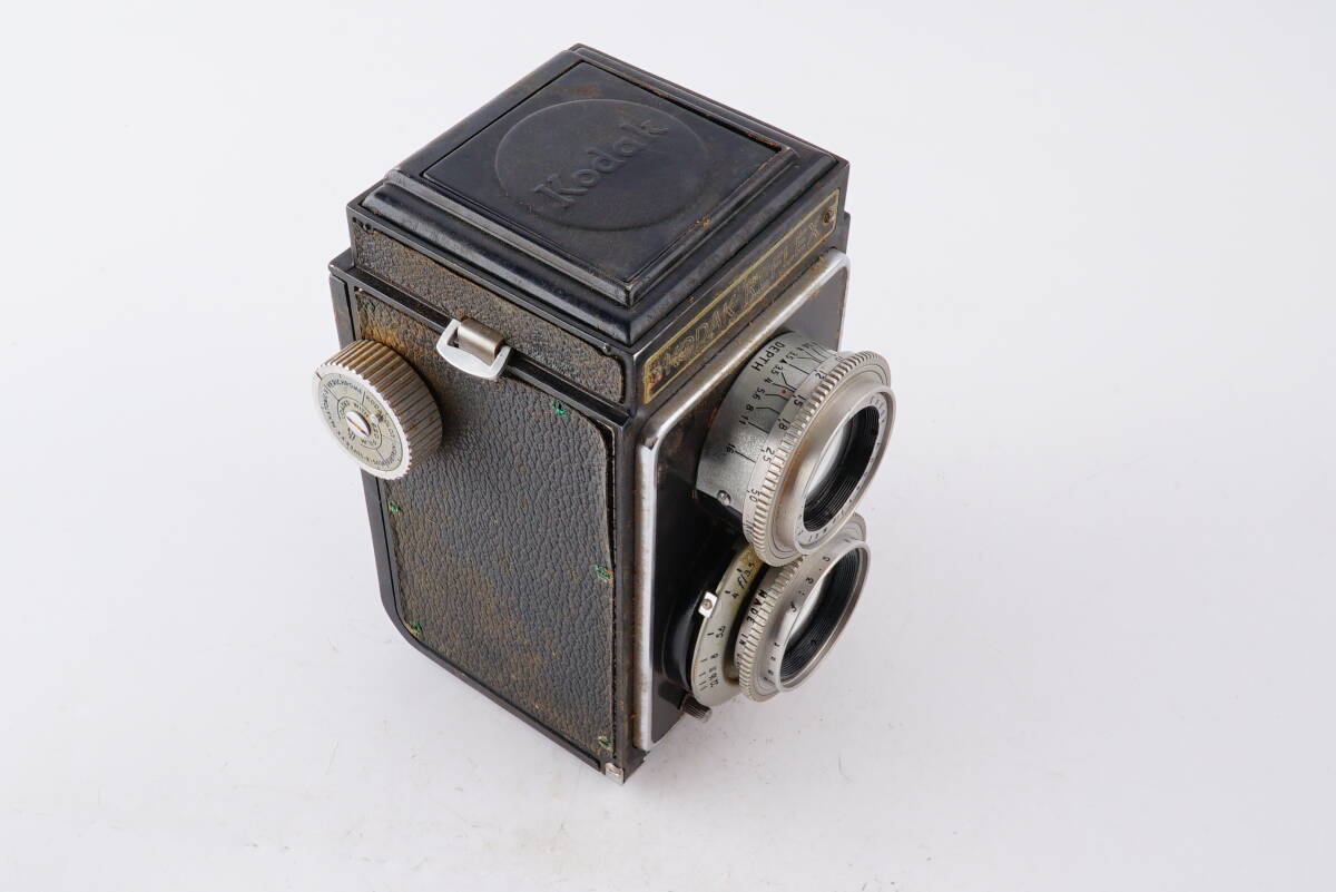 (C100) Kodak Reflex TLR Camera FLASH KODAMATIC SHUTTER 二眼レフ フィルムカメラの画像4