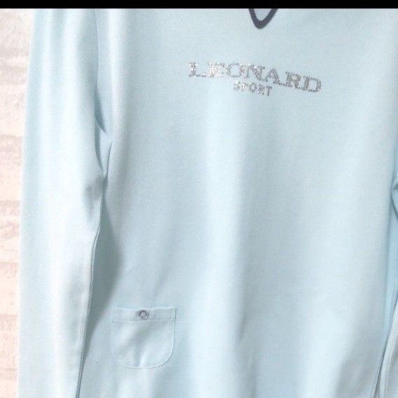 LEONARD  SPORT （レオナールスポーツ）美品  ロゴライン装飾  トップス　カットソー  長袖　比較的  薄手