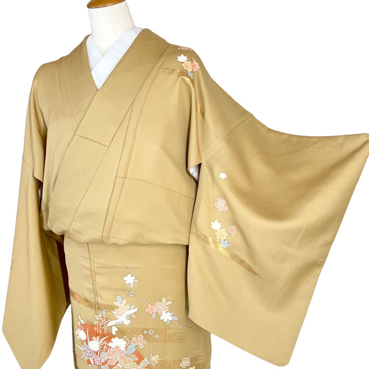 付下げ・長襦袢セット 附下 付け下げ 訪問着 袷着物 きもの フォーマル リサイクル着物 kimono 中古 仕立て上がり 身丈154.5cm 裄丈64cm_画像2