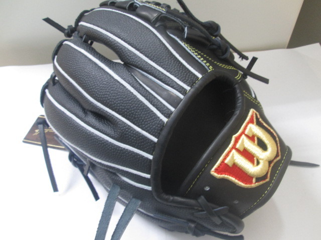 ♪ 新品 ウイルソン Wilson Staff 硬式 野球 投手用 11.75インチ WBW101049 ブラックSS サイズL グラブ ウィルソン 未使用_画像3