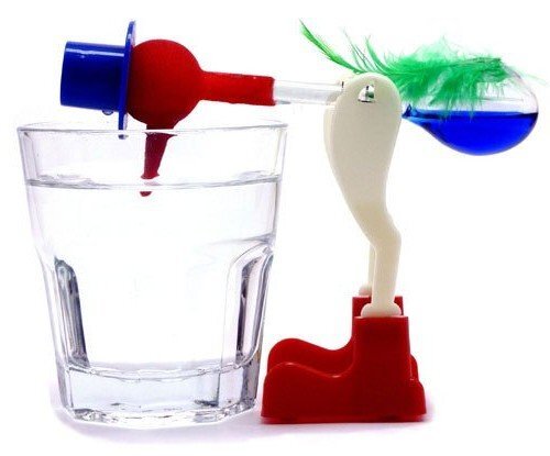 【vaps_3】ドリンキングバード 水飲み鳥 《ブルー》 平和鳥 ハッピーバード 昭和 おもちゃ 知育玩具 科学玩具 DRINKING LUCKY BIRD 送込の画像3
