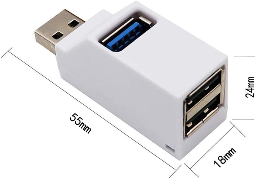 【vaps_2】USBハブ 3ポート USB3.0+USB2.0コンボハブ 《ホワイト》 拡張 軽量 小型 コンパクト 送込_画像3