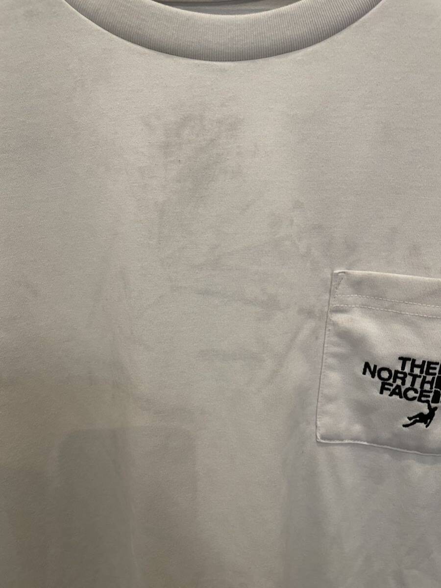 【ジャンク品】ザノースフェイス THE NORTH FACE Tシャツ Lサイズ 色移りあり NT12391Rの画像3