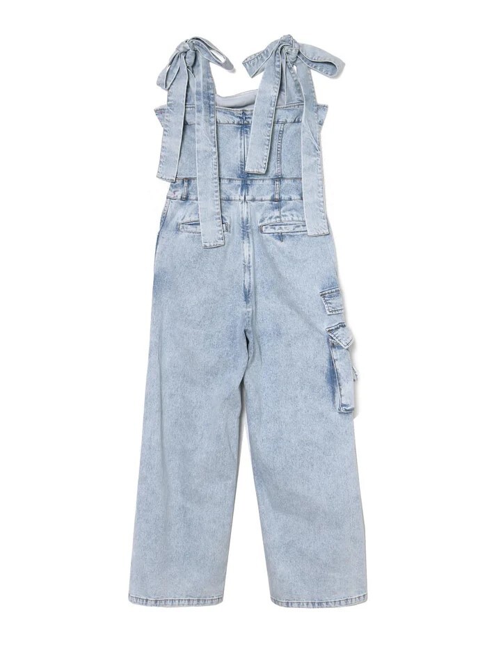 新品未使用】ANDMARY Nicola ribbon denim allinone Light blue 新品未使用】ANDMARY Nicola ribbon denim allinone Light blue