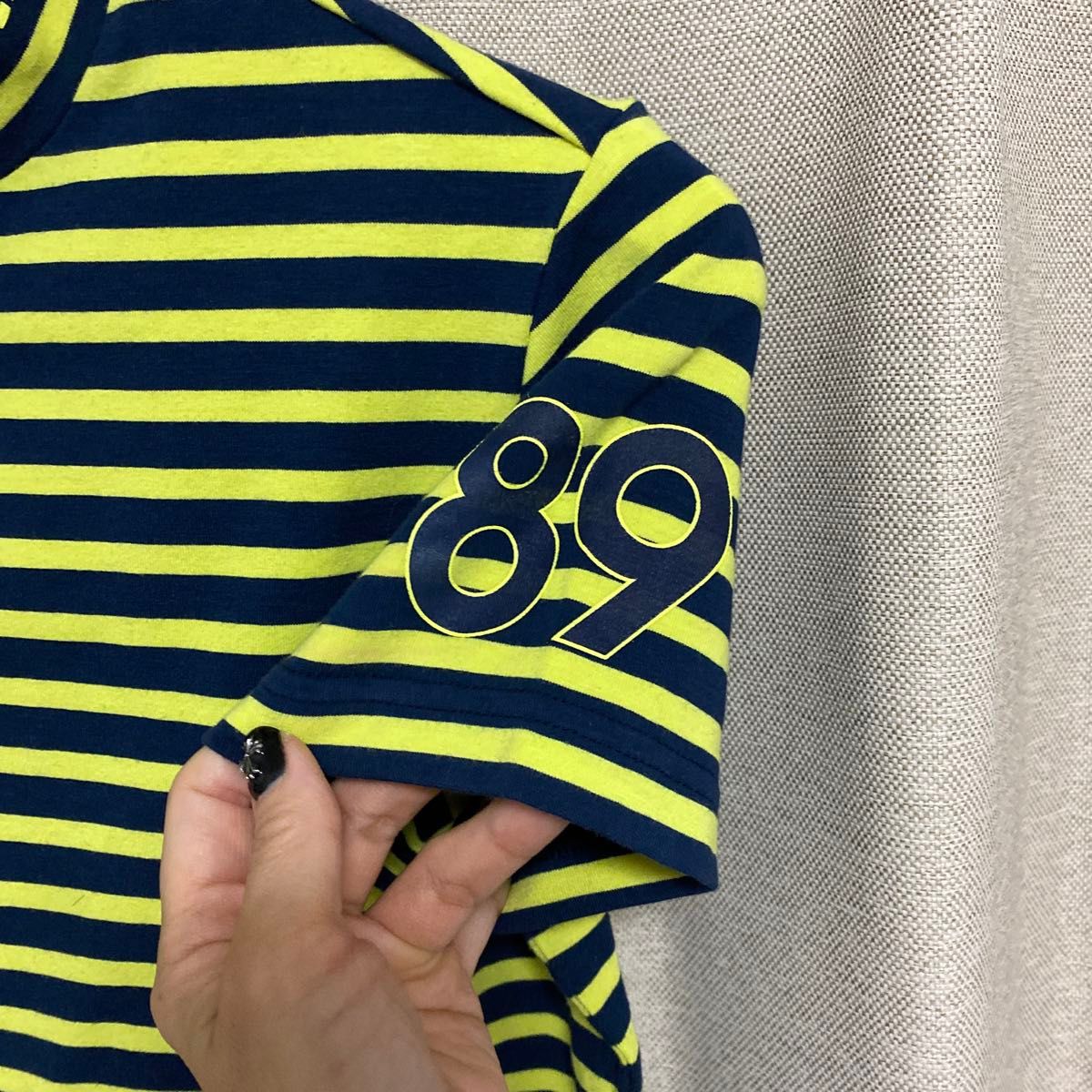 パーリーゲイツ　30周年モデル ハイネック半袖Tシャツ ボーダー柄