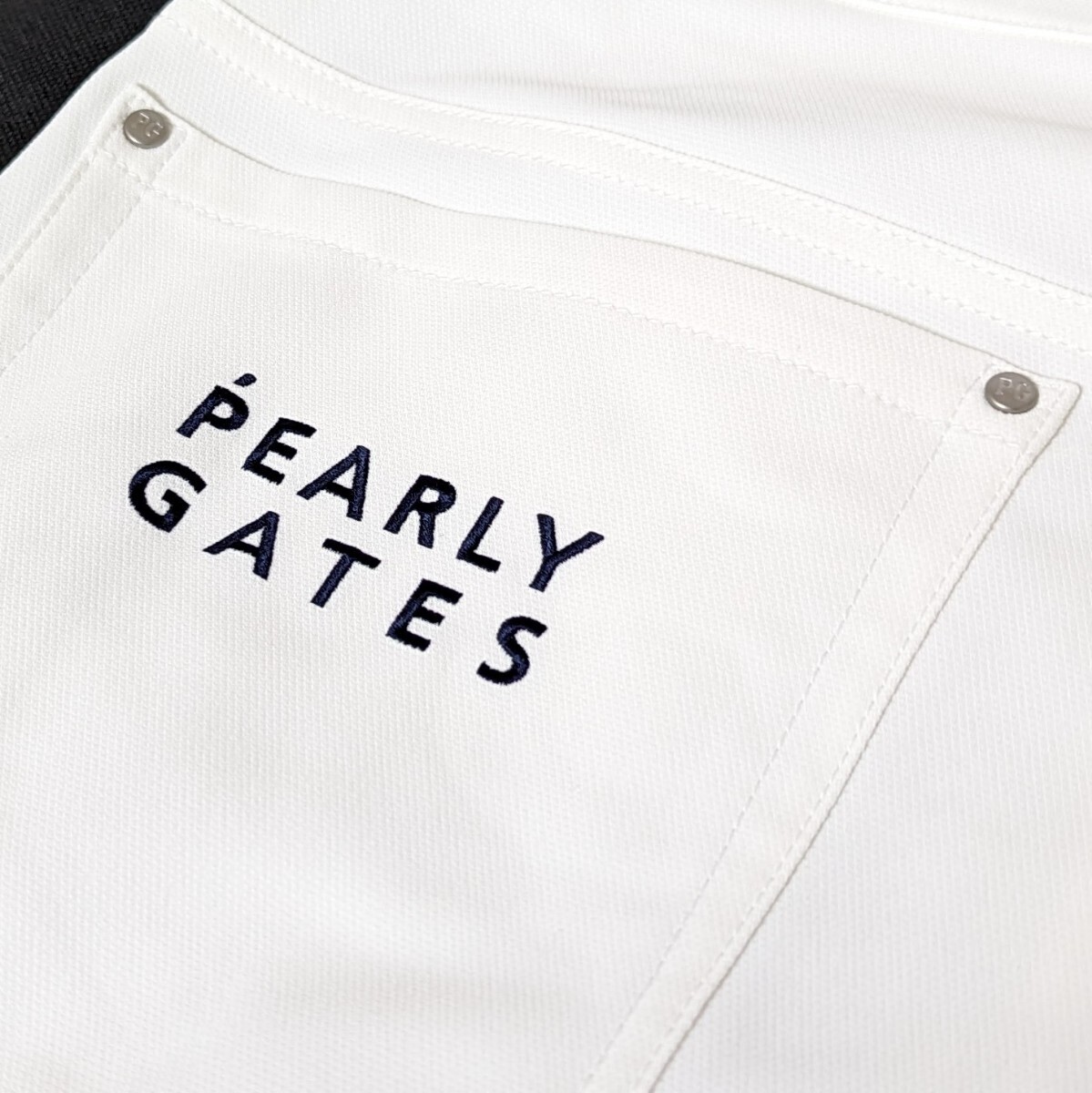 ★新品正規品春夏 PEARLYGATES/パーリーゲイツ ドビーストレッチパンツ 6(LL)　白の透け防止、汚れ防止、紫外線防止、接触冷感_画像3