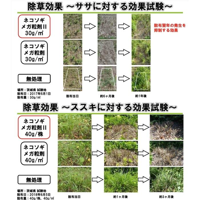 除草剤 強力 粒剤 顆粒 7kg×2袋 ネコソギメガ 粒剤 II 14kg 土壌処理型 レインボー薬品 業務用にも 約６ヶ月持続_画像6