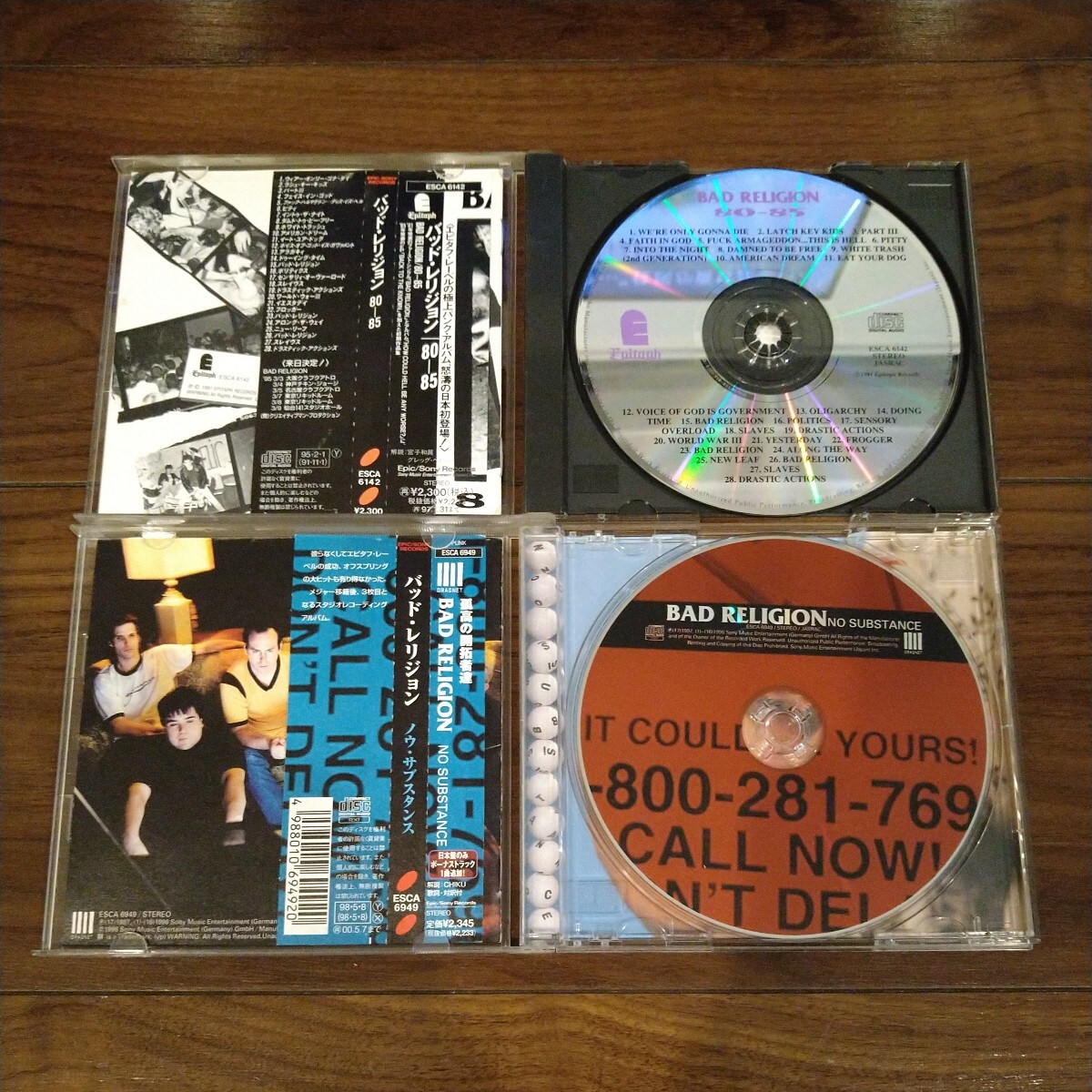 【送料無料】BAD RELIGION CDアルバム 2タイトルセット 80-85 NO SUBSTANCE バッドレリジョン パンクロック_画像3