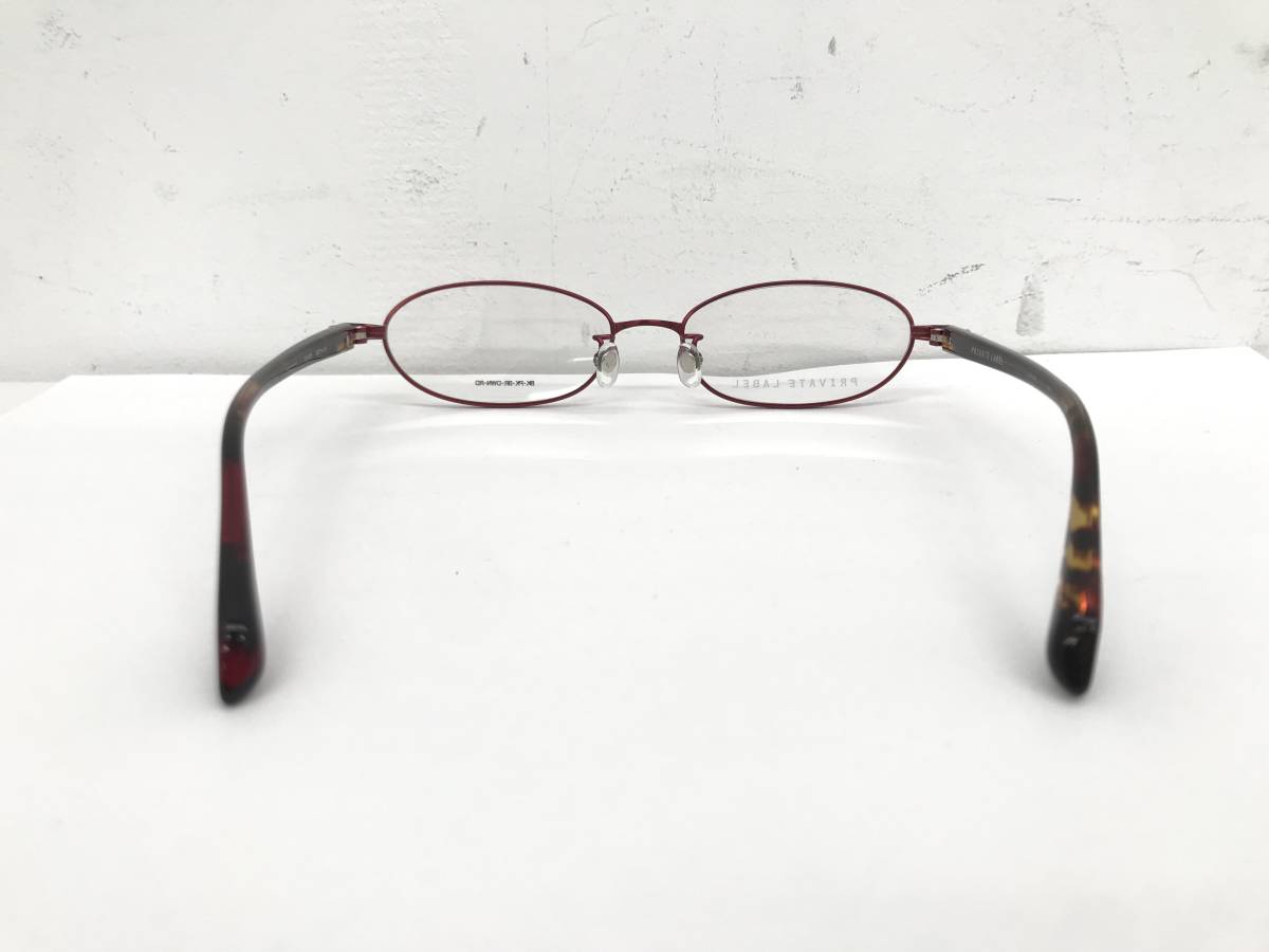 43K-122 新品 未使用 眼鏡 メガネフレーム PRIVATE LABEL オーバル フルリム シンプル プライベートレーベル 女性 レディース 男性 メンズ_画像3