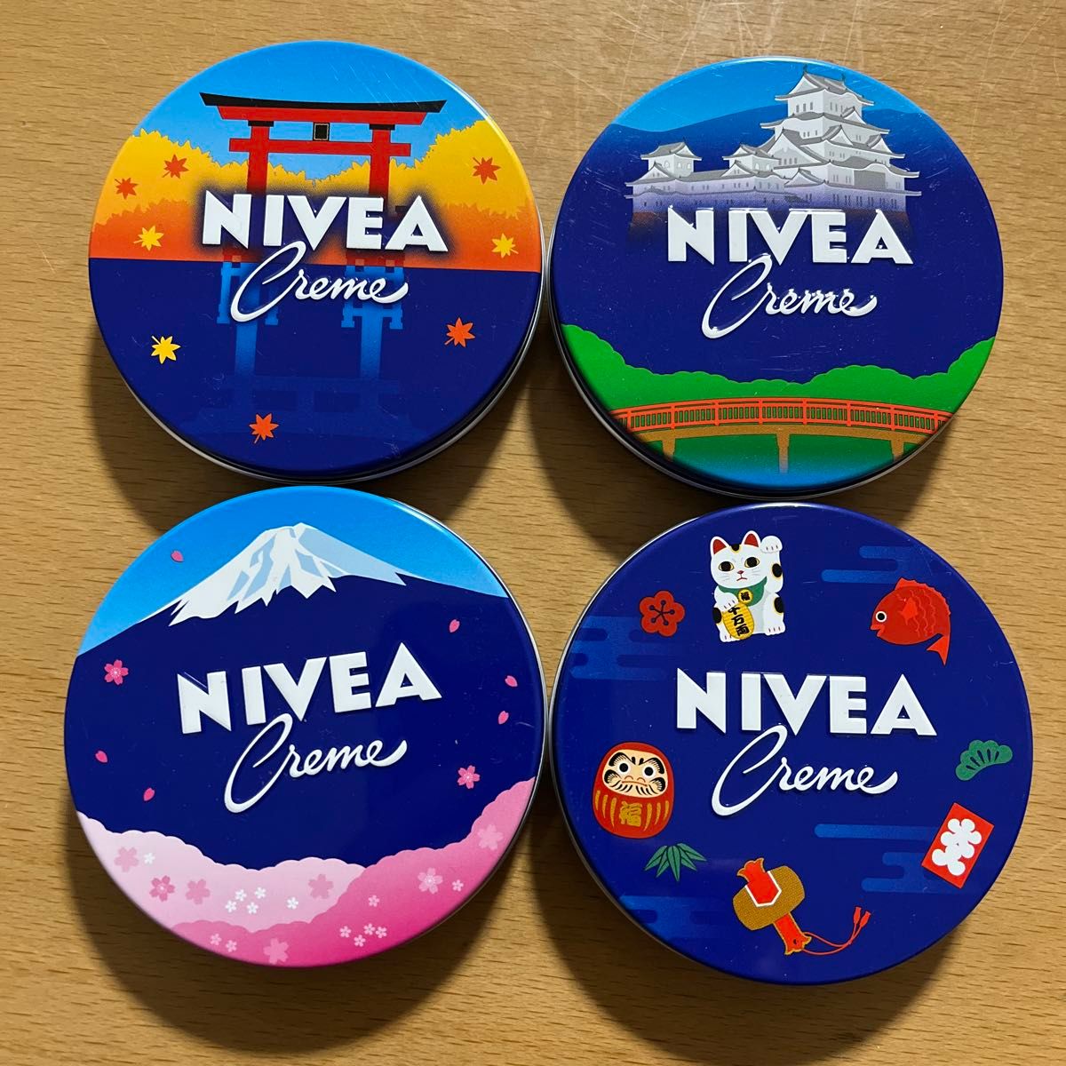 ニベア 青缶 ニベアクリーム NIVEA クリーム 姫路城 宮島　富士山　 日本デザイン仕様　限定　未開封