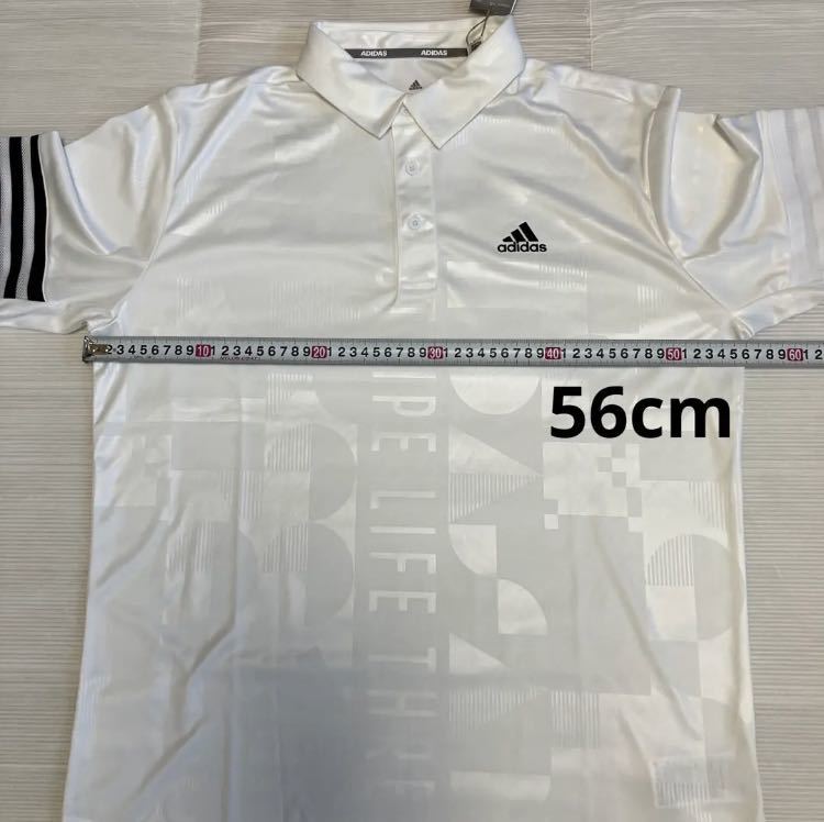 送料無料 新品 adidas エンボスプリント 半袖ボタンダウンシャツ 2XL_画像8