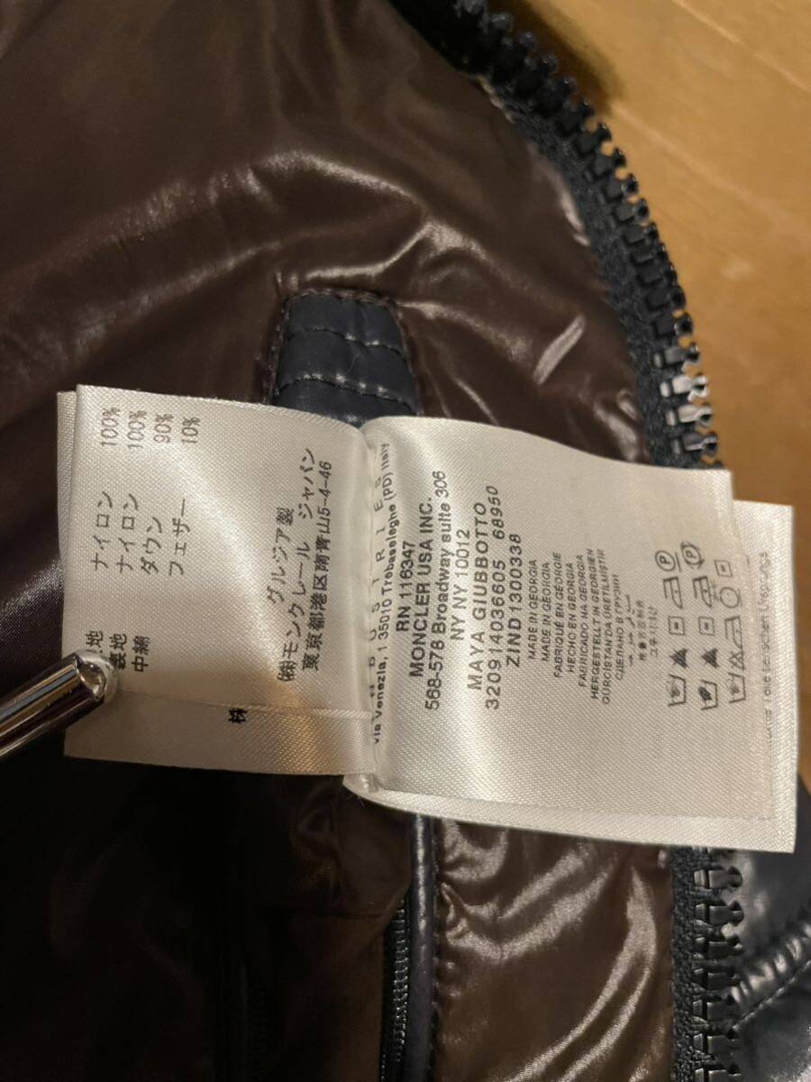 【正規輸入品】程度良好です Moncler MAYA TG0 定価300,300円 モンクレール マヤ サイズ0 ネイビー 紺 管56_画像8