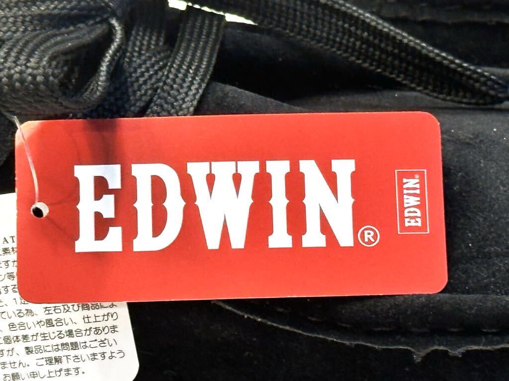 (送料無料)新品未使用品 EDWIN エドウィン メンズジュースローカット モカシン ブラックスウェード シューズ ☆サイズ27㎝_画像7