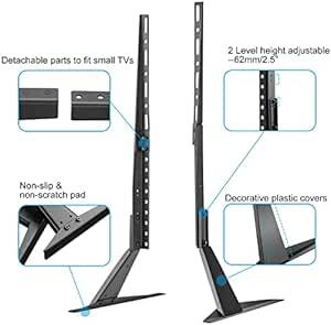 ユニバーサルテレビ台 壁寄せTVスタンド 22〜65v対応テレビラック テレビスタンドベース 高さ調節可能 コード収納 省スペース_画像6