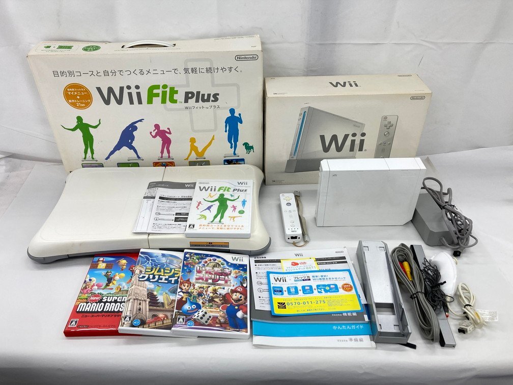 Nintendo 任天堂 Wii 本体 / Wii Fit Plus / ゲームソフト おまとめ セット【CEAJ8017】_画像1