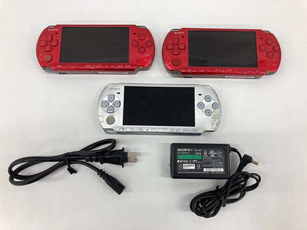 SONY　ソニー　PSP3000　おまとめ3点　本体　電源コード付き【CEAJ7024】_画像1