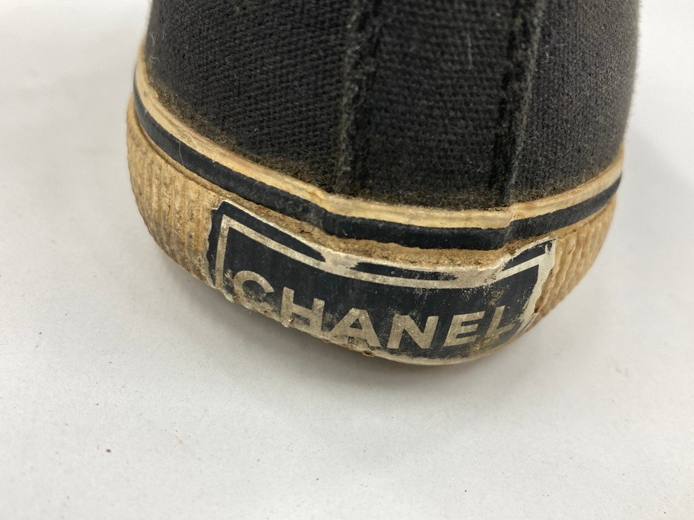 CHANEL シャネル ハイカット スニーカー ジャンク品【CEAC7026】_画像6