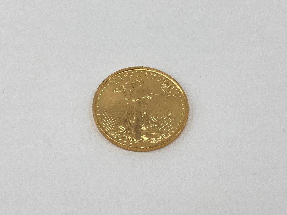 K22　アメリカ　イーグル金貨　1/10oz　5ドル　1997　総重量3.4g【CEAH6082】_画像1