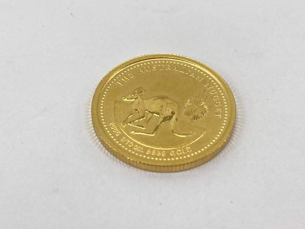 K24IG Australia kangaroo gold coin 1/10oz 2005 gross weight 3.1g[CEAH6045]