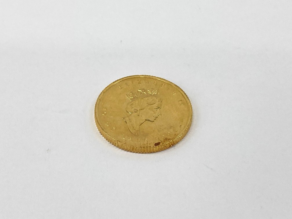 K24IG　カナダ　メイプルリーフ金貨　1/4oz　1994　総重量7.8g【CEAH6033】_画像2