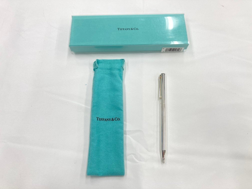 Tiffany&Co.　ティファニー　SV925　ツイスト式　ボールペン　Tクリップ　箱付き【CEAN0012】_画像7