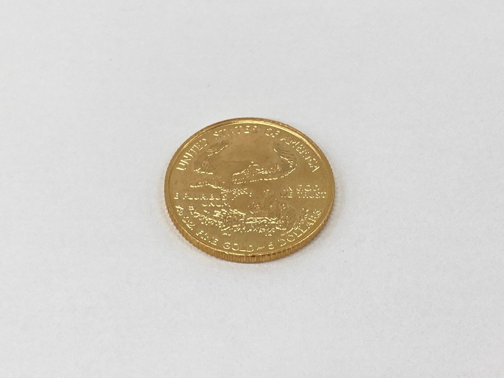 K22 America Eagle gold coin 1/10oz 5 dollar 1997 gross weight 3.4g[CEAH6082]