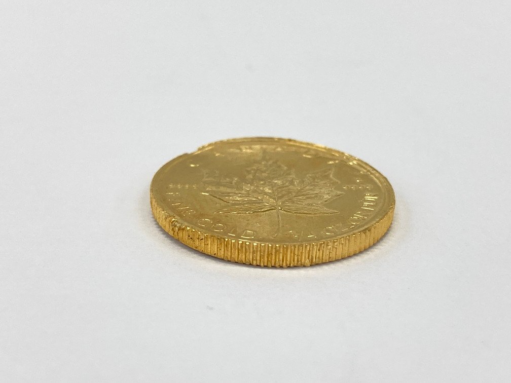 K24IG　カナダ　メイプルリーフ金貨　1/4oz　1994　総重量7.8g【CEAH6033】_画像3