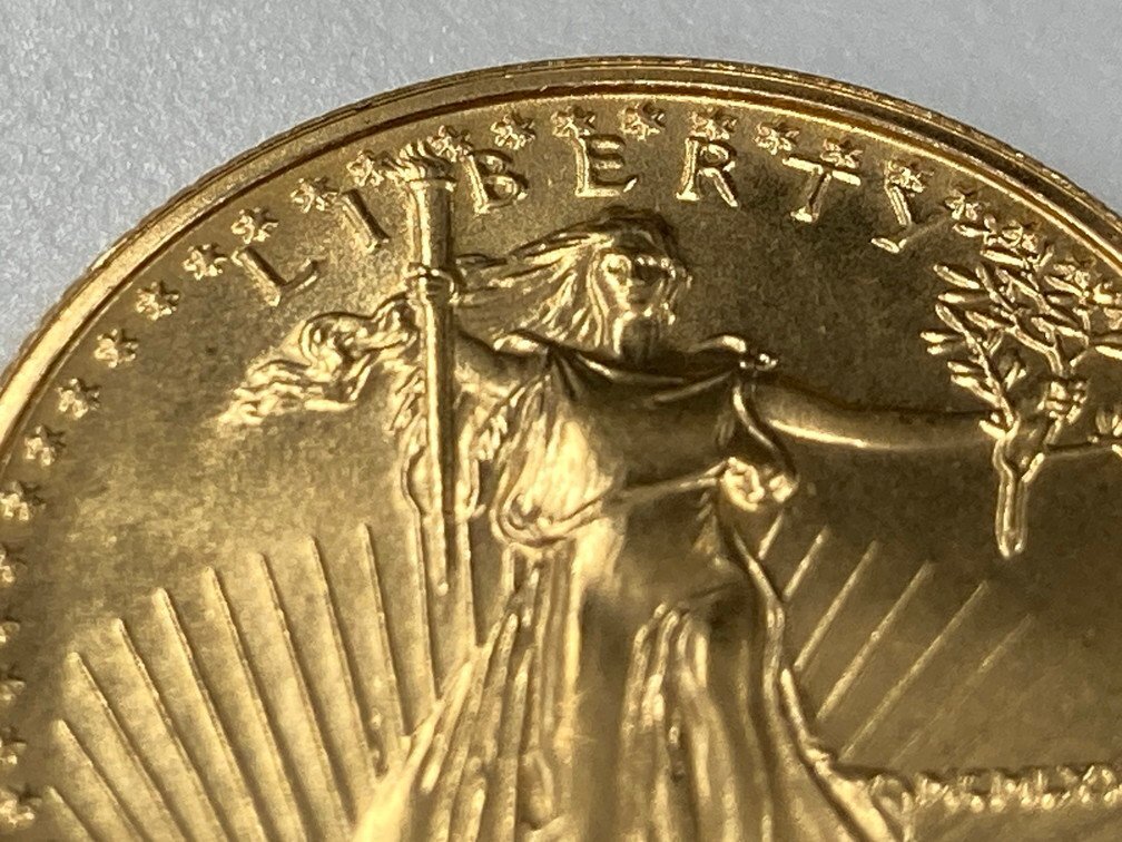 K22 America Eagle gold coin 1/4oz 10 dollar gross weight 8.5g[CEAH6067]