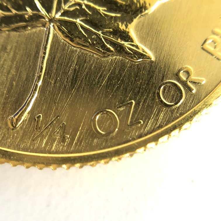 K24IG Canada Maple leaf gold coin 1/4oz 6 sheets summarize gross weight 46.4g[CDBD7018]