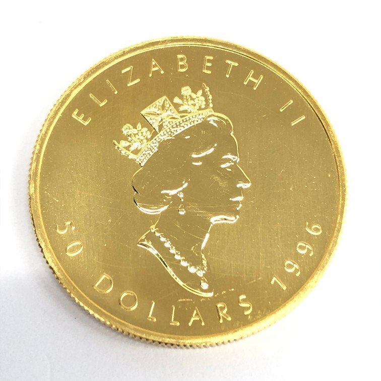 K24IG Canada Maple leaf gold coin 1oz 1996 gross weight 31.1g[CDBD7099]